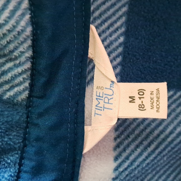 Time and Tru Womens Turquoise Flannel Shirt - Picture 2 of 3